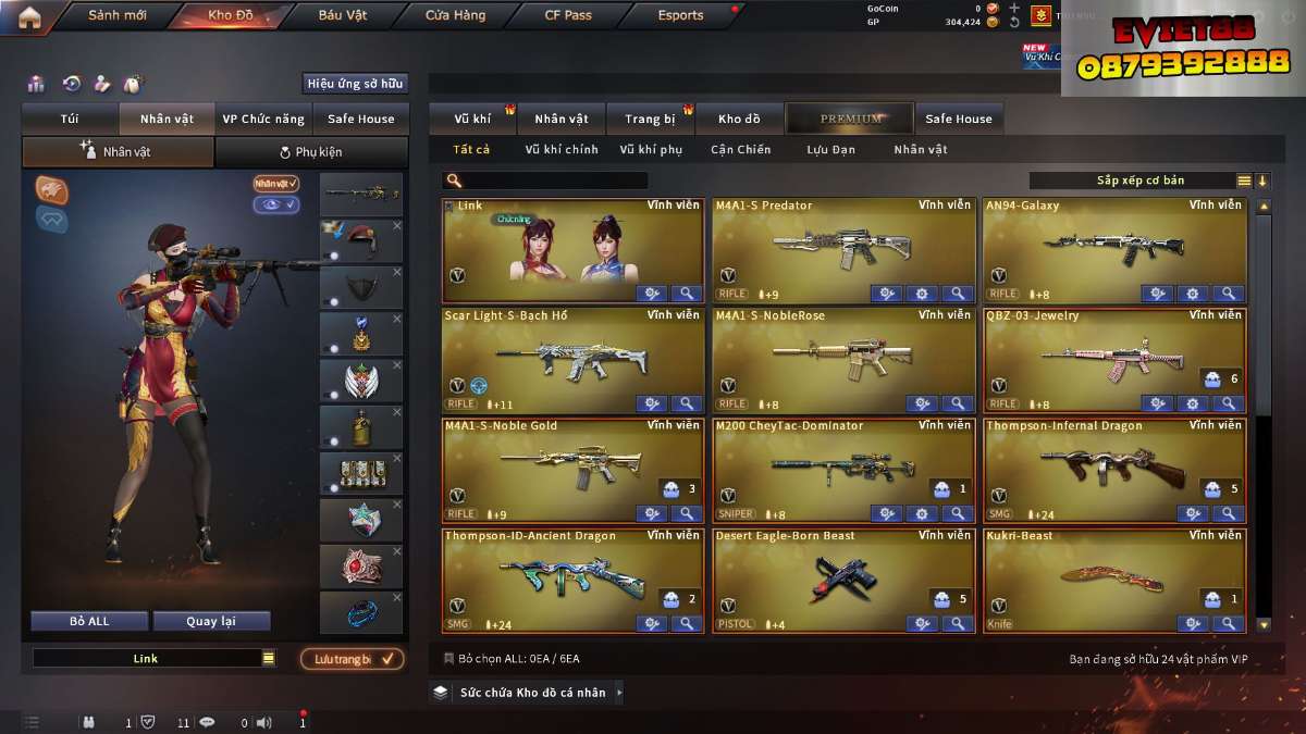 shop acc cf uy tin gia re